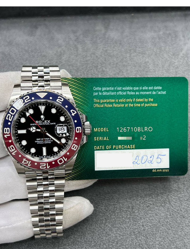 Rolex GMT-Master II – Pepsi Bezel | Oystersteel | Black Dial | Jubilee Bracelet | Reference 126710BLRO - 2025