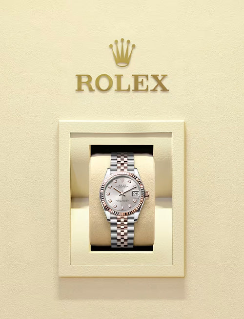 Rolex Datejust 31 – Everose Rolesor | Silver Diamond Dial | Jubilee Bracelet | Reference 278271