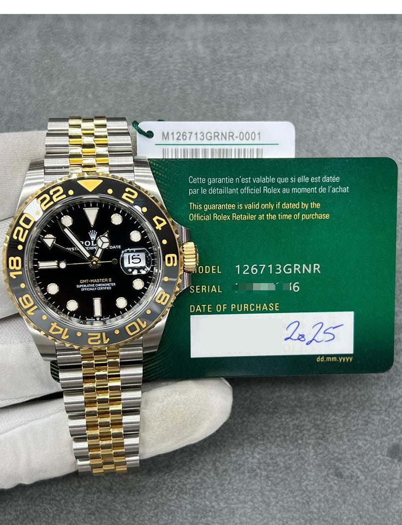 Rolex GMT-Master II – Black Dial | Oystersteel & Yellow Gold | Jubilee Bracelet | Reference 126713GRNR - 2025