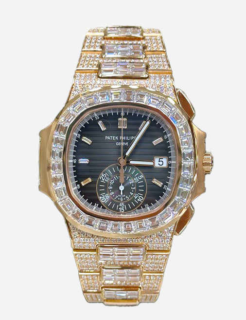 PATEK 5980/1400R-011 - ROSE GOLD - FULL FACTORY DIAMONDS