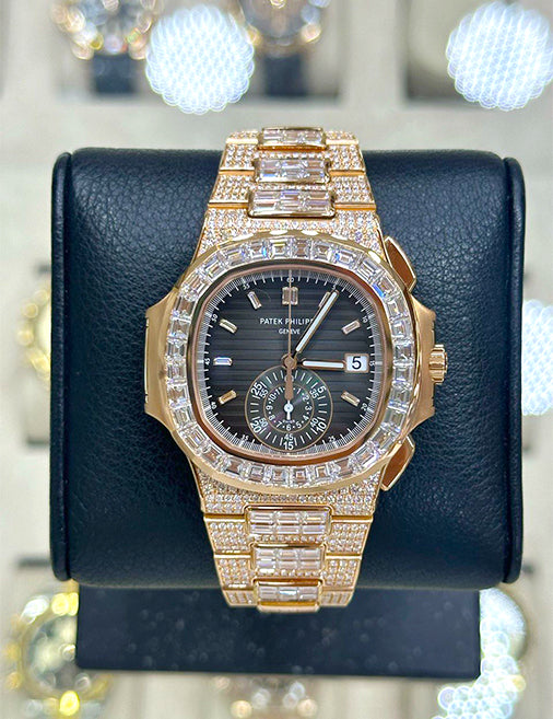 PATEK 5980/1400R-011 - ROSE GOLD - FULL FACTORY DIAMONDS