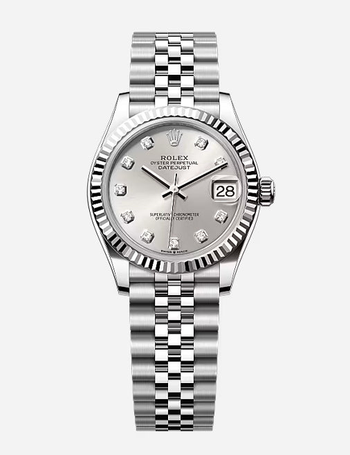 Rolex Datejust 31 – White Rolesor | Silver Diamond Dial | Jubilee Bracelet | Reference 278274