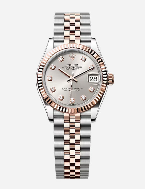 Rolex Datejust 31 – Everose Rolesor | Silver Diamond Dial | Jubilee Bracelet | Reference 278271