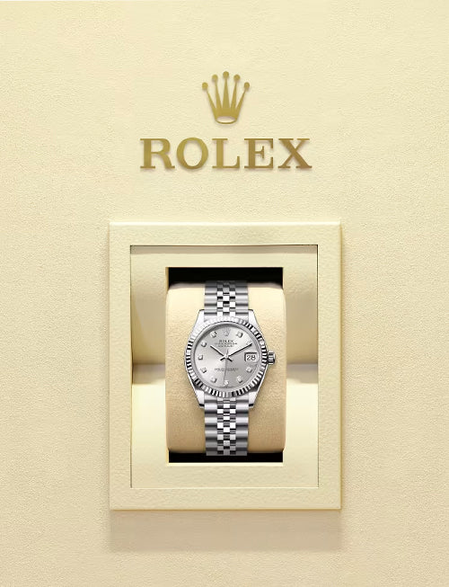 Rolex Datejust 31 – White Rolesor | Silver Diamond Dial | Jubilee Bracelet | Reference 278274